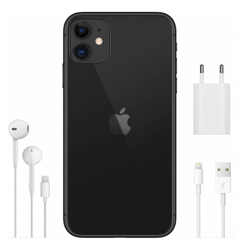 apple iphone 11 64gb black (черный), slimbox