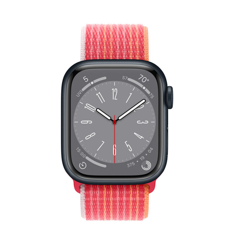 умные часы apple watch series 8 gps + cellular 41мм midnight aluminum case with sport loop