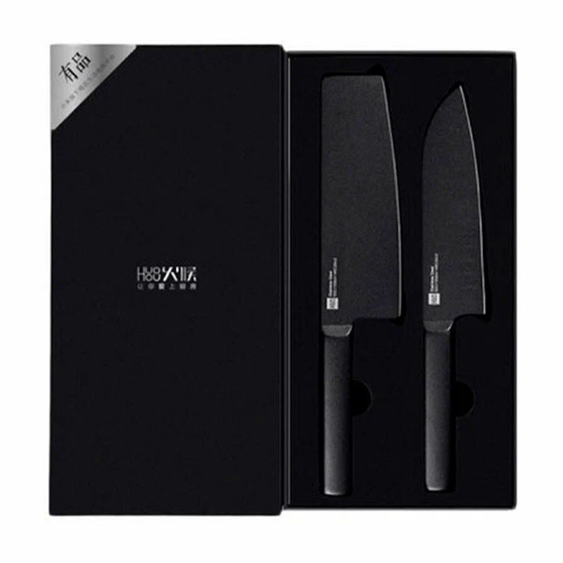 набор ножей huohou black heat knife set