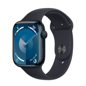 смарт-часы apple watch series 9, 41мм, s/m sport band, тёмная ночь (mr8w3)