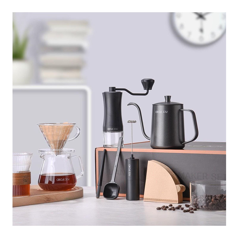 набор для приготовления кофе circle joy manual coffee maker set 9 in 1 (cj-cfs01)