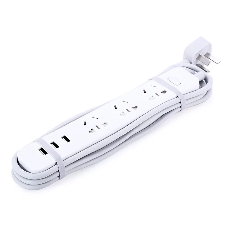 сетевой адаптер xiaomi (3 розетки + 3 usb) white (xmcxb05qm)