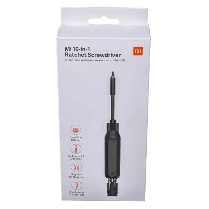 отвертка с набором xiaomi mi 16 в1 ratchet screwdriver (mjjllsd002qw)