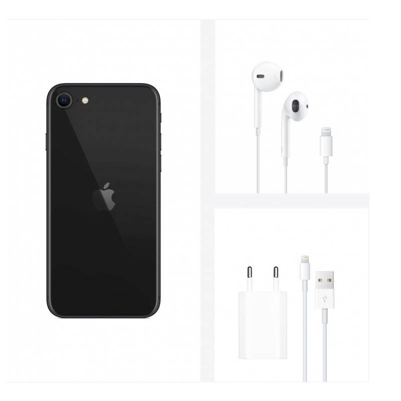 apple iphone se 2020 128gb black (черный)