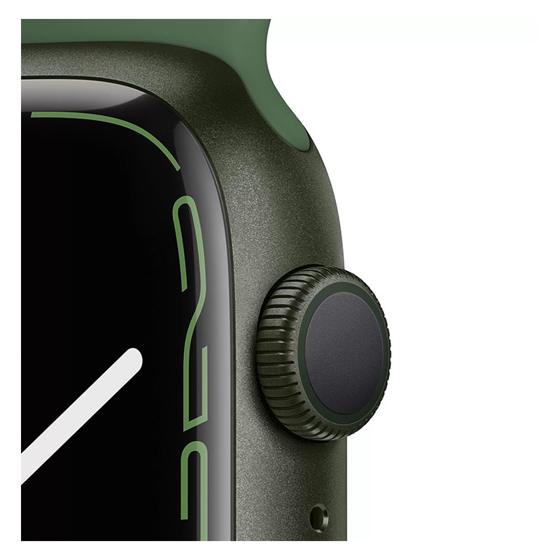 умные часы apple watch series 7 gps 41мм aluminium with sport band зелёный клевер (mkn03)