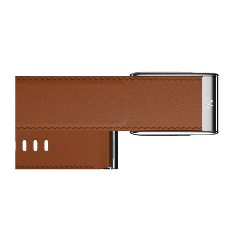 ремешок для whoop 5.0 leatherluxe, каштан/крем (chestnut/cream) s