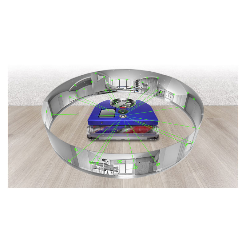 робот-пылесос dyson 360 vis nav, синий/никель